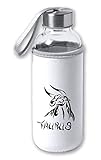MERCHANDMANIA BIDON DE 420 ML CON FUNDA DE NEOPRENO SIMBOLO ZODIAZO TAURO...