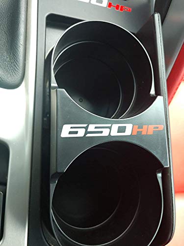 Stop Flop C7 Corvette Retractable Cup Holder, 650 HP Logo, New and Improved with Extra-Tough Locking Exterior secures Water Bottles and soda cans from Flopping Out