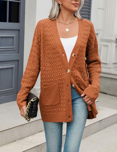 Image of Zeagoo Cardigan Sweaters for Women Long Sleeve Fall Clothes Button Down Top