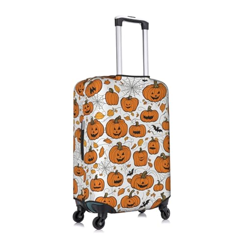 Halloween Pumpkin Patterns Tsa Approved Luggage Cover For 18-32 Inch Suitcases Scratch-Resistant Stretch Luggage Cover3