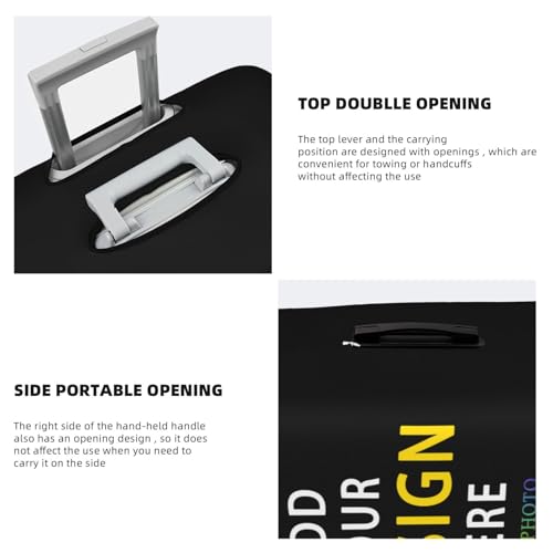 Nsipan Personalized Luggage Cover Custom Travel Suitcase Cover with Image Text Customized Elastic Suitcase Protector Washable Anti-Scratch Luggage Sleeve Customized Photo Luggage Cover4