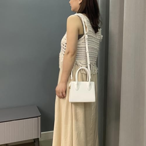 Image of Small crossbody tote bags for women faux leather cute clutch mini purses and handbags