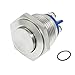 yueton DC 36V 2A 16mm High Round Cap Waterproof Metal Momentary Push Button Switch High Flush Reactable Screw Terminals