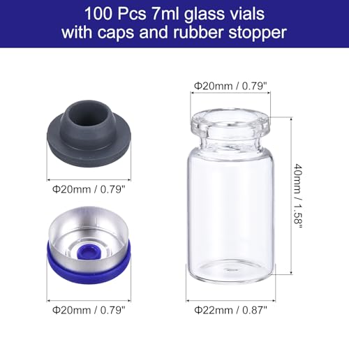 Petite bouteille d'échantillon vide en verre 7ml pour préserver vos solutions - 2