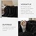 Bedsure GentleSoft Fluffy Black Throw Blanket Gifts for Men, Black Decor Soft Cozy Fuzzy Plush Minky Thick Warm Sherpa Fleece Faux Fur Throws for Couch Bed, Furry Blanket Gifts for Mom Dad, 50x60