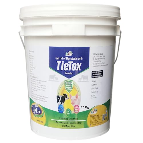 REFIT ANIMAL CARE Toxin Binder Powder for Cow, Cattle, Goat & Livestock Animals, 20 kg, TieTox