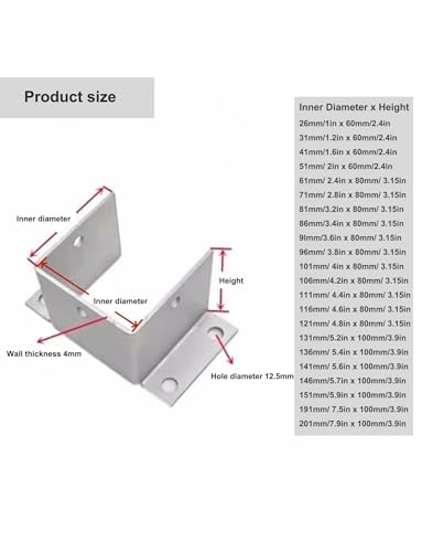 Soportes para postes de acero inoxidable para renovar el suelo y la seguridad de la terraza 2