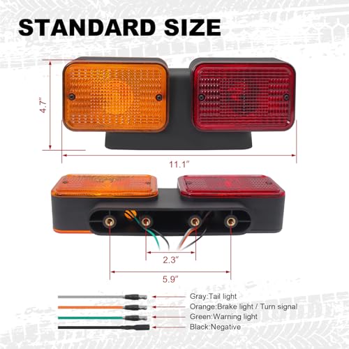NeaLia Right Rear Tail Light for John Deere 1025R, Tractor RH Accessory Compatible with JD 1023E 1026R 2025R 2032R 3025D 3032E 4066R 5075E, Waterproof Taillight Brake Turn Stop Warning Parts LVA18273