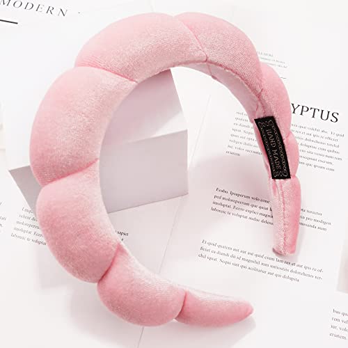 Ayesha Spa Headband For Women Sponge Headband For Washing Face Clouds Soft Hairband Skincare Makeup Headbands For Women Girls Shower Makeup Skincare (Pink) #TOP2
