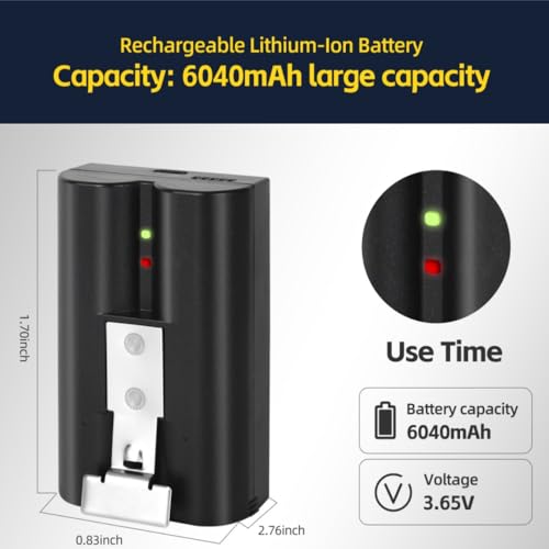 Rechargeable Battery 2 Pack with White Charger Station for Ring Doorbell 2/3/4, Spotlight Camera, and Stick Up Cam Indoor and Outdoor