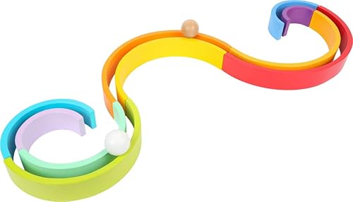 Small Foot Wooden Rainbow Building Blocks with Balls (XL) - Educational 15 x 9 x 2 inch Wooden Toy Building Block for Toddlers 12+ Months