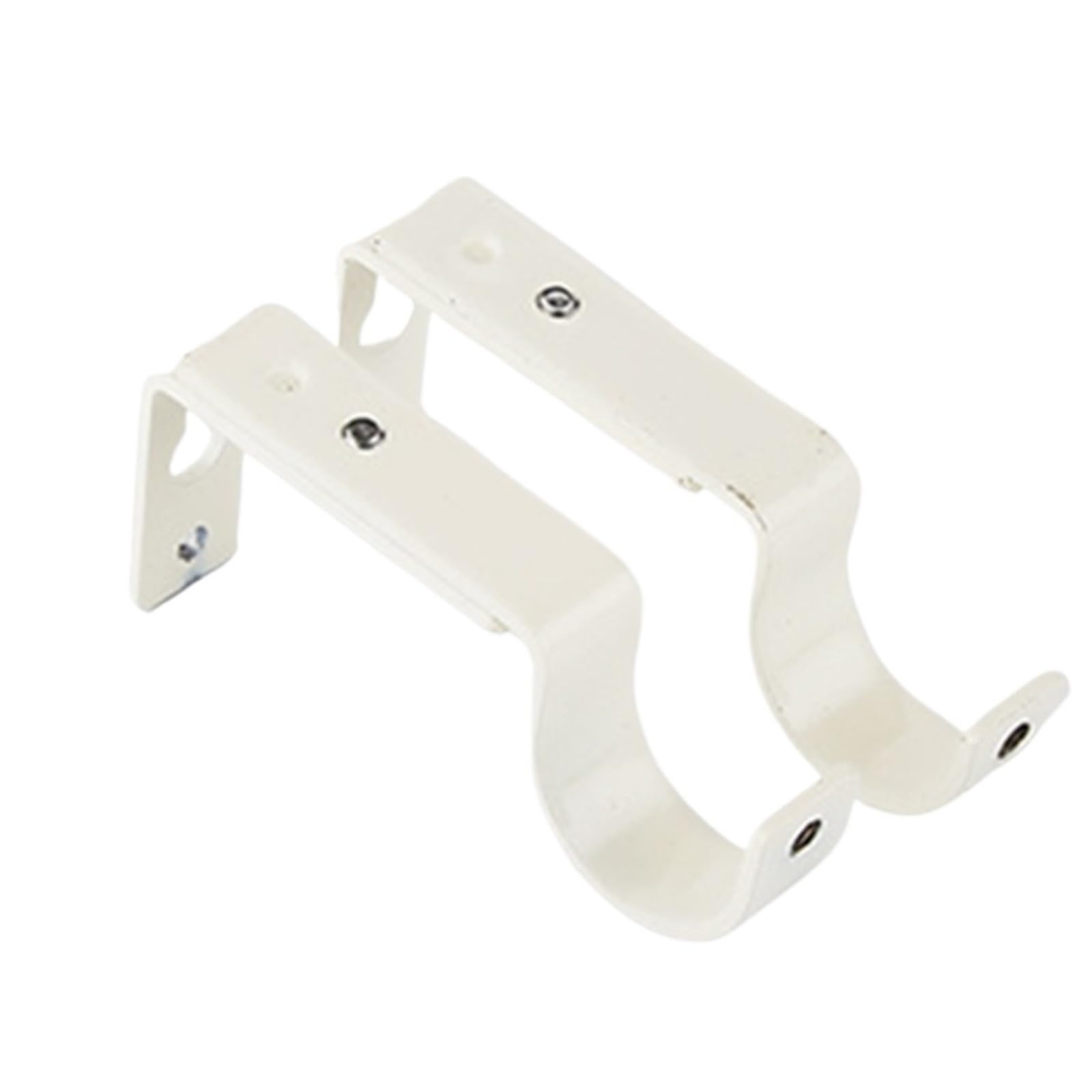 Hooks Clips for Drapes, 6pcs Adjustable Curtain Rod Support,Heavy Duty Bracket, Fixing Clip Wall(White)