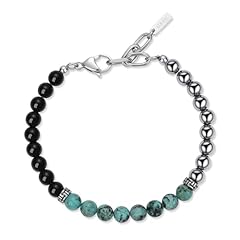 African Turquoise, Obsidian & Hematite