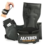 Alcides パワーグリップ【SUP】筋トレ ホワイト グローブ 握力補助 ラバー グリップ 懸垂 グローブ トレニンーグ用 ケガ予防 滑り止め アップグレード 男女兼用 左右セット チンニング デッドリフト 懸垂