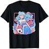 Chica de Fútbol en Estética Pastel Anime co. Chica de Fútbol en Estética Japonesa Anime Pastel Divertida Camiseta Japonesa 2