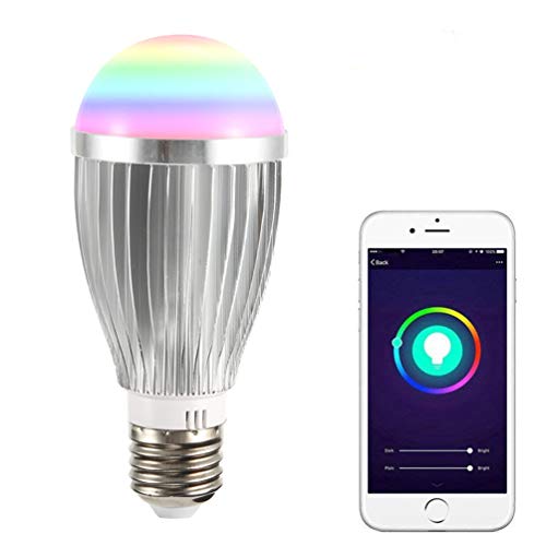 Bombilla WiFi Inteligente, VBFFS 18W E27 Bombilla Smart de Multicolor Regulable, 8 Modos de Escena Con Temporizador, Control Remoto Con Alexa/Google Home/IFTTT, Bombilla Para Fiesta y Familiar,1pack