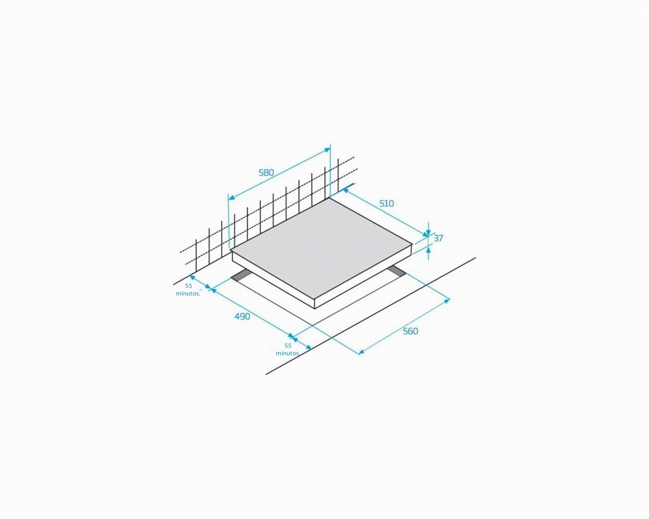 BEKO HIC63402T: placa vitrocerámica 3 zonas, 60 cm, 5700 W, táctil | Zona gigante 27 cm + táctil