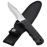 Zenport Seal PUP Knife 14096 5-Inch, Stainless Steel Blade, Nylon Sheath, Natural