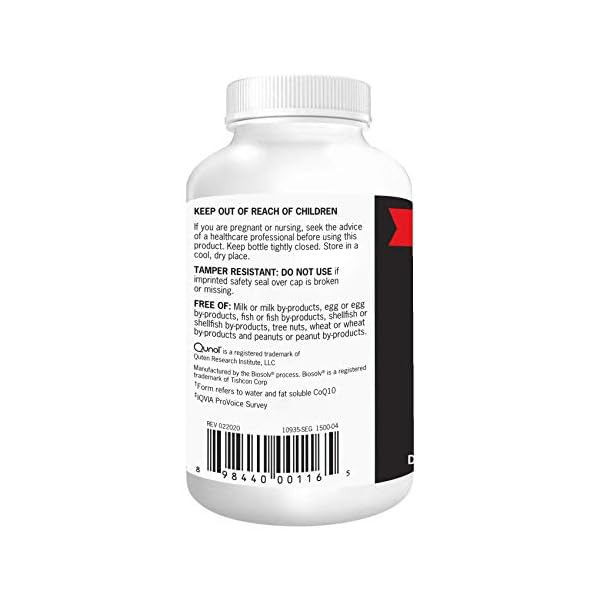Qunol-Ultra-CoQ10-100mg-3x-Better-Absorption-Patented-Water-and-Fat-Soluble-Natural-Supplement-Form-of-Coenzyme-Q10-Antioxidant-for-Heart-Health-120-Count-Softgels Qunol CoQ10 100mg Softgels, Ultra CoQ10 100mg, 3x Better Absorption, Antioxidant for Heart Health & Energy Production, Coenzyme Q10 Vitamins and Supplements, 4 Month Supply, 120 Count