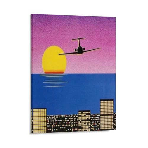Hiroshi Nagai Plane 2 Framed Wall Art Poster Artworks Picture Frame Print Poster Wall Art Painting Canvas Gift Decor Home 11x14inch(28x35cm)