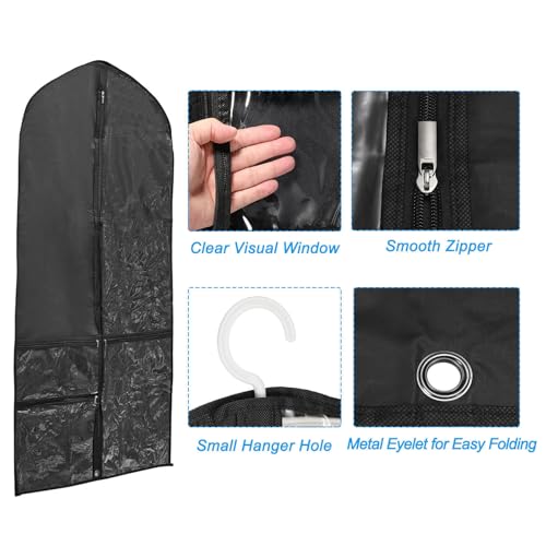 Home and Garden Parts Garment Bags for Dance Costumes 50x24 Inch Hanging Garment Bag Black #CN/251024/165633