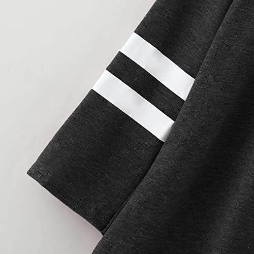 Girls Striped Long Sleeve T Shirts with Buttons Crew Neck Cute Soft Tops Teen Kids Fall Loose Casual Blouse Clothes4