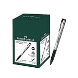 Faber-Castell Grip X Ergonomic Ballpoint Pen Tube of 40 (1.0mm, Black) Triangular Barrel, Fatigue Fr