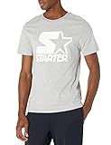 Starter Men's Short Sleeve Logo T-Shirt, Amazon Exclusive, Vapor Grey Heather, Extra Large