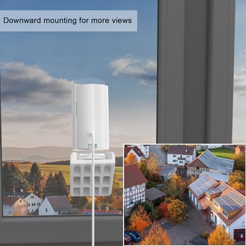 TIUIHU Kamerahalterung, Glasfensterhalterung für Indoor Camera | Generation, 20 Grad nach unten, starke Klebehalterung (