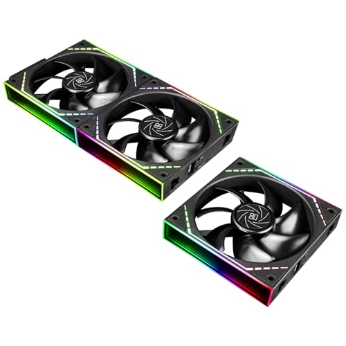 Ventilador CPU 120mm de refrigeracion silenciosa a 2000 rpm con efecto espejo infinito ARGB de 3 piezas