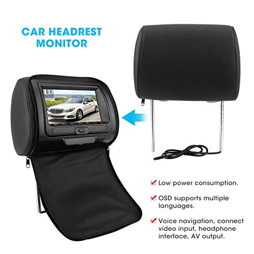 Kimiss 7Inches Car Dvd Player, Hd Car Headrest Dvd Player With Hdmi Video Input Ir Dc12V Support Sd Card Usb Cd Dvd With Av Input #TOP3