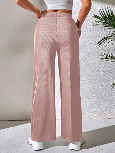 Image of Prenuem Women's High Waist Flared Korean Trousers, Trendy Casual Wear for Daily & Travel Use (Available in Plus Size)