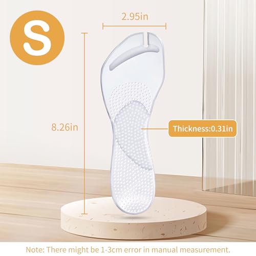 Image of SooGree 2 Pairs Gel Arch Support Cushion Insoles Adhesive Silicone Flip Flop Thong Inserts Invisible Slim Inserts Pain Relief Anti-Slip Shock Absorption Plantar Fasciitis
