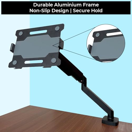 Image of Laptop Tray for Monitor Arm| Fits Up to 17.3-Inch Laptops| 9 kg Load Capacity| VESA 75x75 & 100x100 Compatible| Anti-Slip Pads| Adjustable Laptop Holder for Dual Monitor Setup