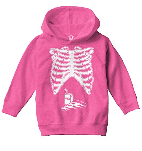 Ribcage with Pizza & Juice Box - Toddler/Youth Fleece Hoodie