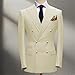 Men's Suit Jacket Slim Double-Breasted Fashion Business Banquet Wedding Blazer Coat Tops