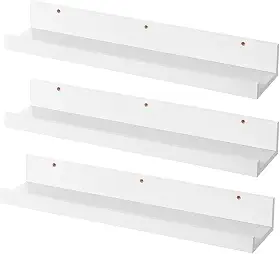 Kit 3 Prateleiras para Quadros e Livros 100cm x 12cm