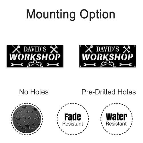 Custom Metal Workshop Sign Personalized Name Wall Art for Garage, Man Cave, and Tool Shed Decor - Image 7