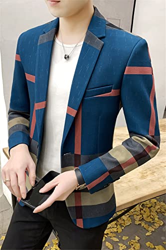 Men's Casual Suit Jacket Spring and Autumn British Single Western Hair Stylist Handsome Slim Suit3