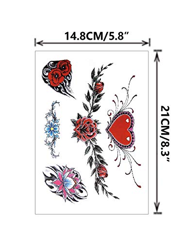 Flowers Butterfly Body Waist Waterproof Fake Temporary Tattoo Stickers Woman #TOP5