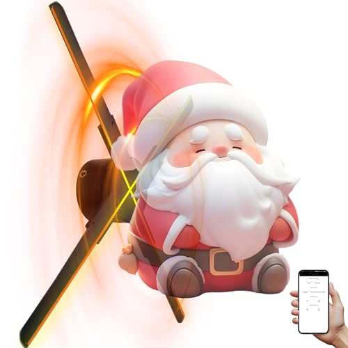 3d hologram fan 45cm 177 in 4-blade hd led spinning holographic projector display transparent compact for retail advertising and home decor