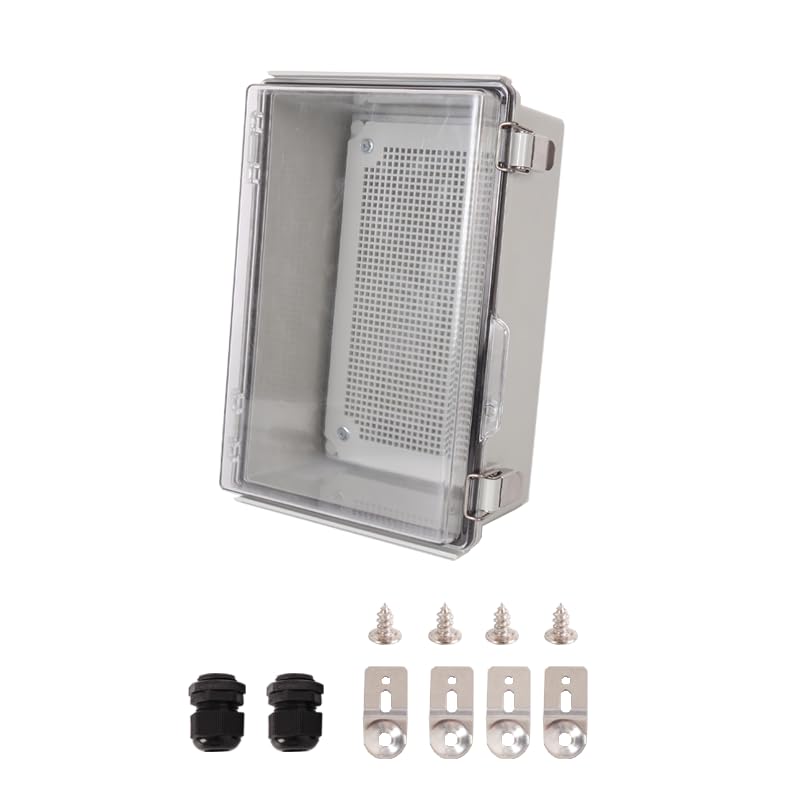 Vangoshell Waterproof Junction Box IP67, Clear Cover ABS Plastic Electrical Enclosure 300x200x130mm (11.81"x7.87"x5.12") – for Outdoor/Indoor DIY Projects