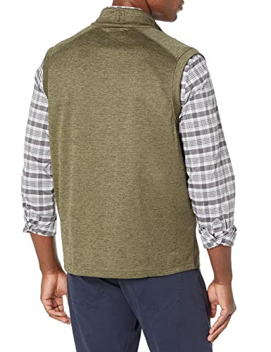 Pga Tour Men's Textured Fleece Full Zip Vest Base Layer, Industrial Grn Htr, X-Large #TOP1