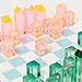Lucite Chess & Checkers | Ombre Sherbert