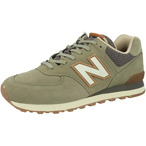 Image of New Balance Men's 574 V2 Premium Sneaker, Covert Green /Turtledove, 10 M