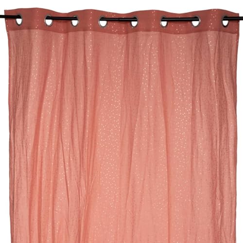 Atmosphera - Rideau à Oeillets Berlingot - Rose Terracotta 140x250 cm