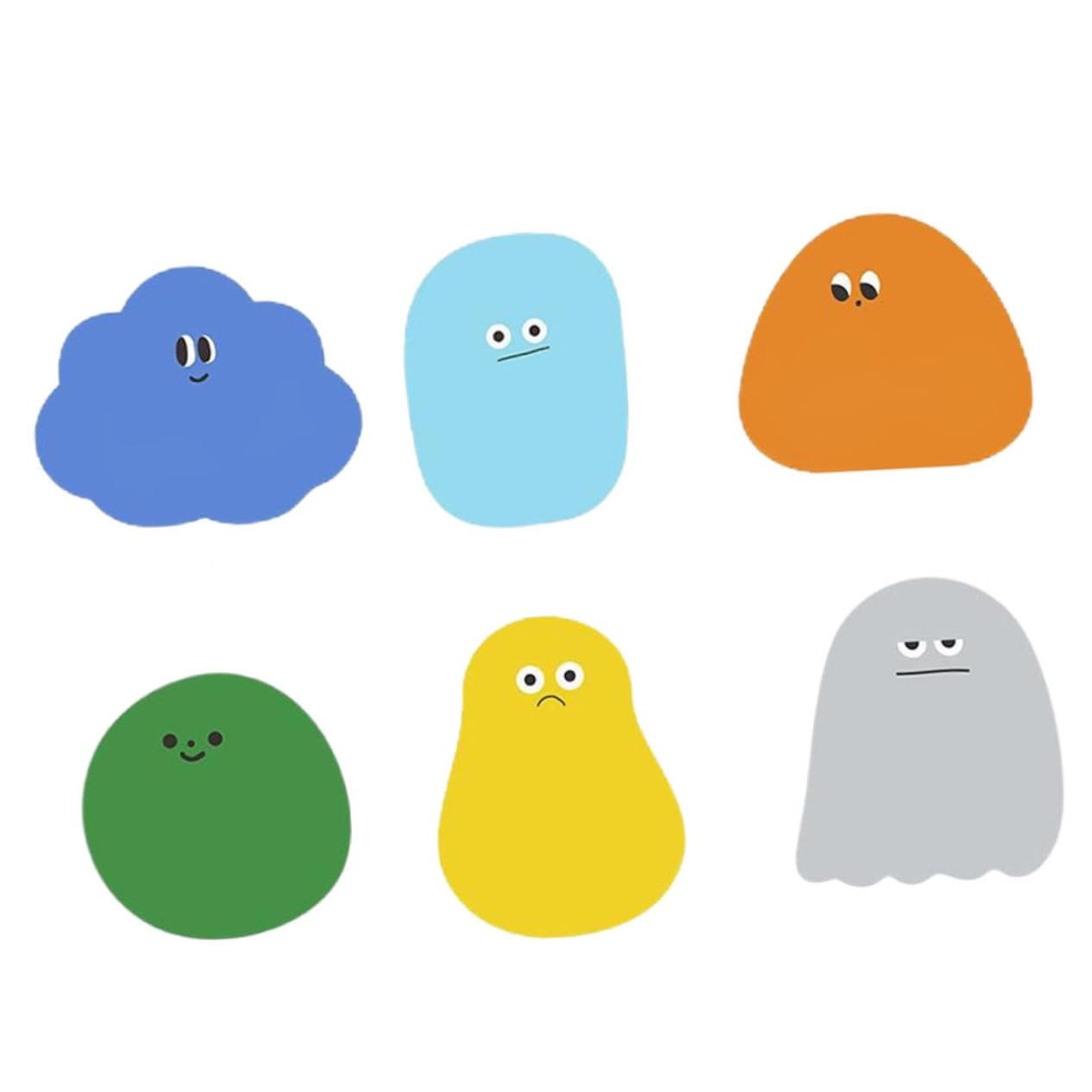 SHOWERORO Fun Shaped Adhesive Self-Adhesive Notes Book Markers for Reading Response Random Style