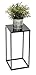 DanDiBo Blumenhocker Metall Schwarz Eckig Höhe 42,5 cm Blumenständer Beistelltisch 434 Blumensäule Modern Pflanzenständer Pflanzenhocker