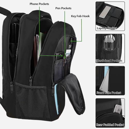 Image of MATEIN Travel Laptop Backpack for Men, Business Anti Theft Slim Sturdy Laptops Backpack with USB Charging Port, Water Resistant College Computer Bag Gift for Women Fits 15.6 Inch Notebook