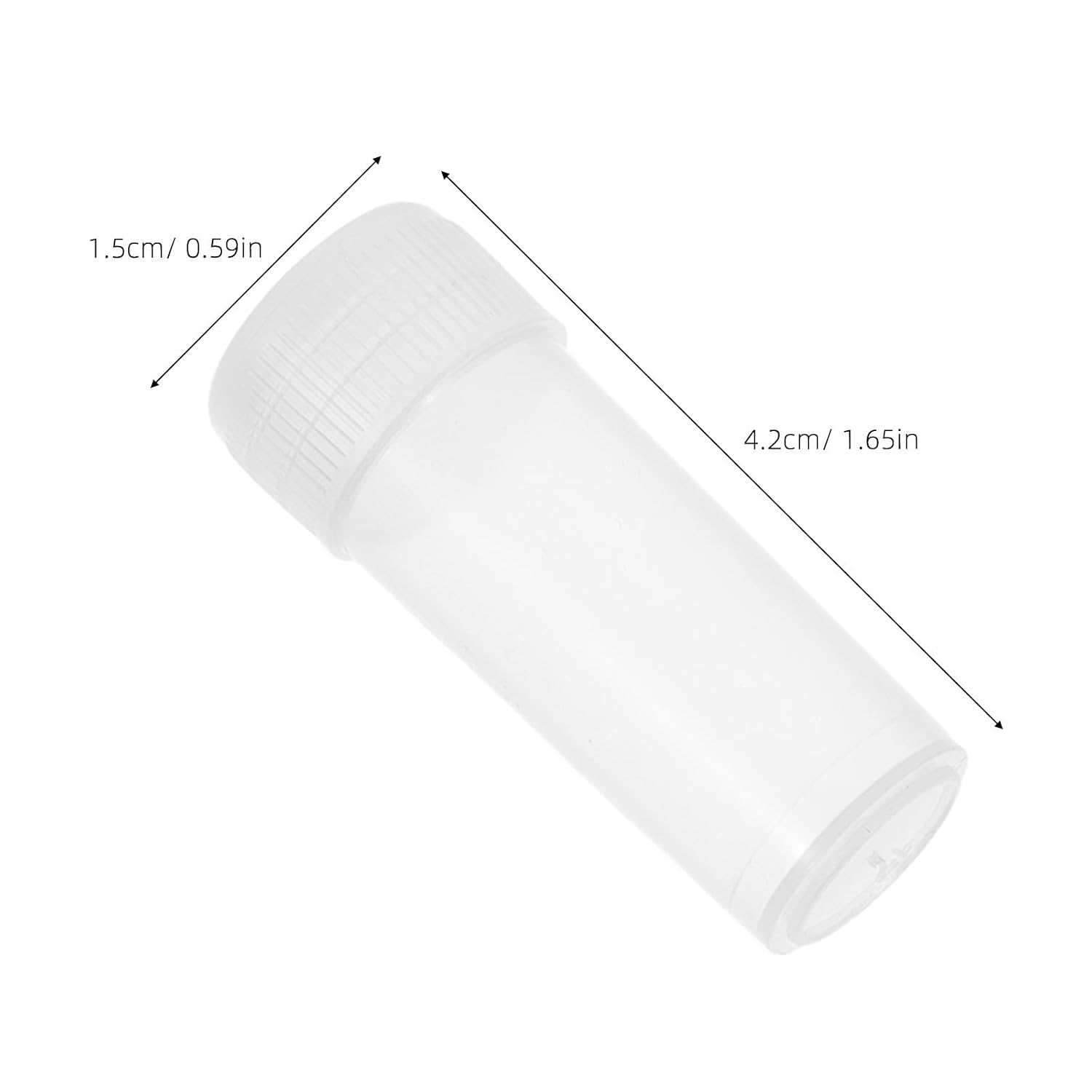 50pcs Small Transparent Sample Containers with Screw Tops - 5g Mini Storage Vials for Lab Pharmacy and Kitchen Organization - Clear Plastic Tubes for Powder Samples